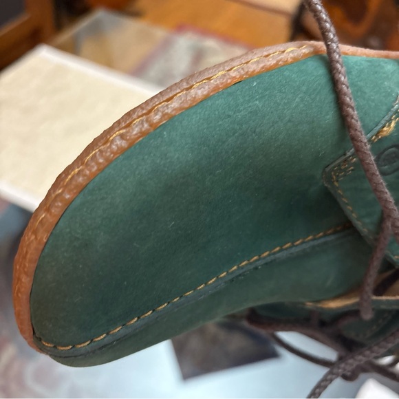 “Born”women’s Sahara nubuck Teal Suede Lace-Up moccasin size 7. - Picture 8 of 10